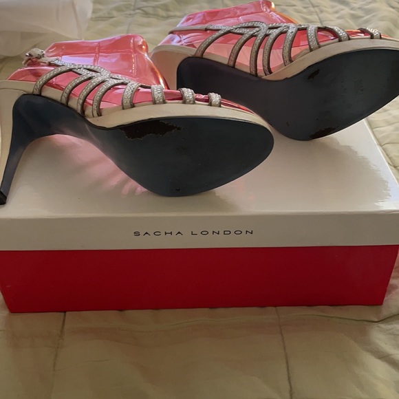 Sacha London - Beige Jeweled Slingbacks - Picture 2 of 3